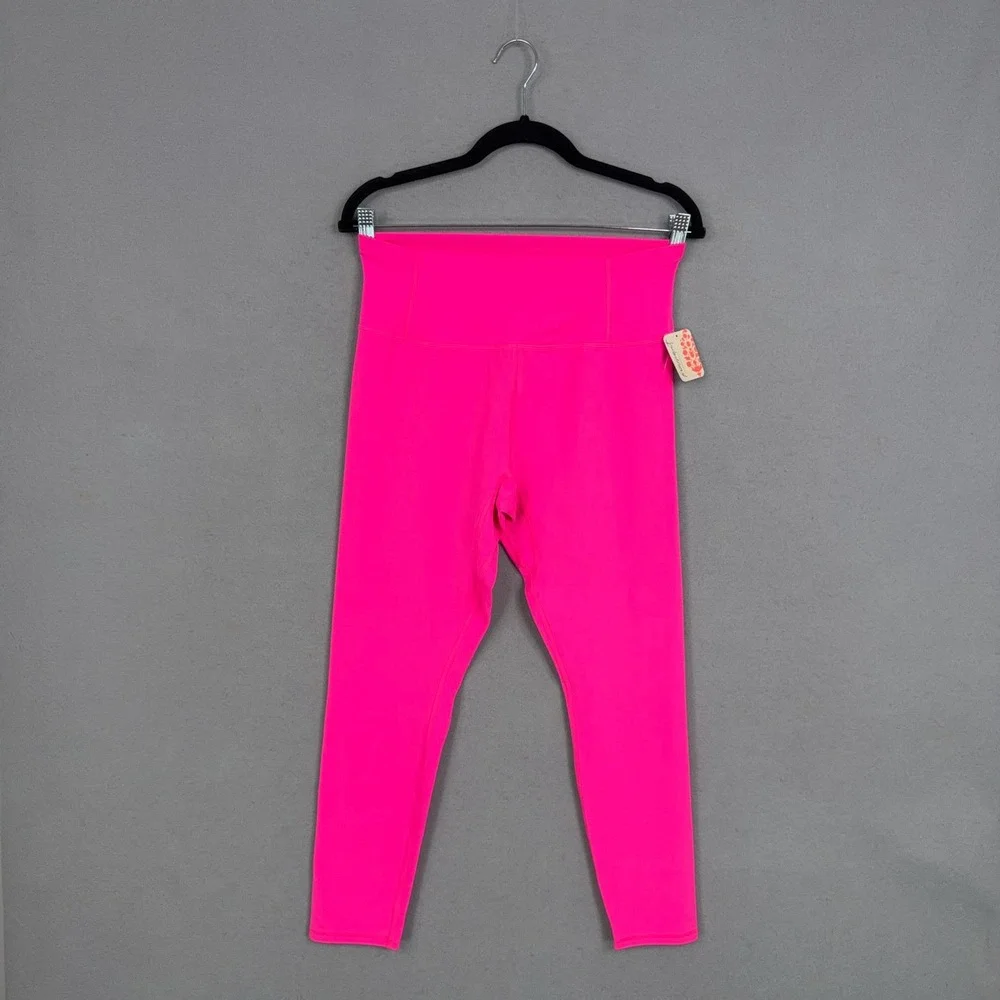 Free People Movement Leggings Women Large Hot Pink High Rise Yoga Athleisure